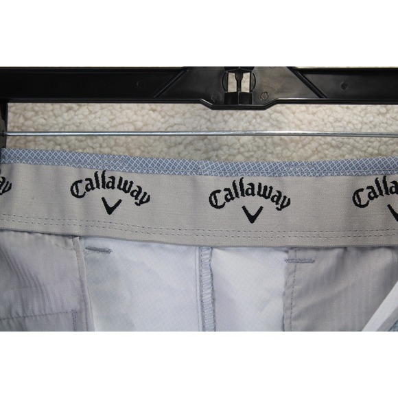 Callaway Mens Golf Shorts Blue Micro Dot Print Flat Front Performance Stretch 40 - Picture 7 of 15